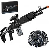 LQPFBSM Gun 1:1 MK14 Model Building Block Set 1568 Pcs Military Weapon Building Set Sniper Rifle Model Kit Home Decor Display Gift for Adults &amp; Teens