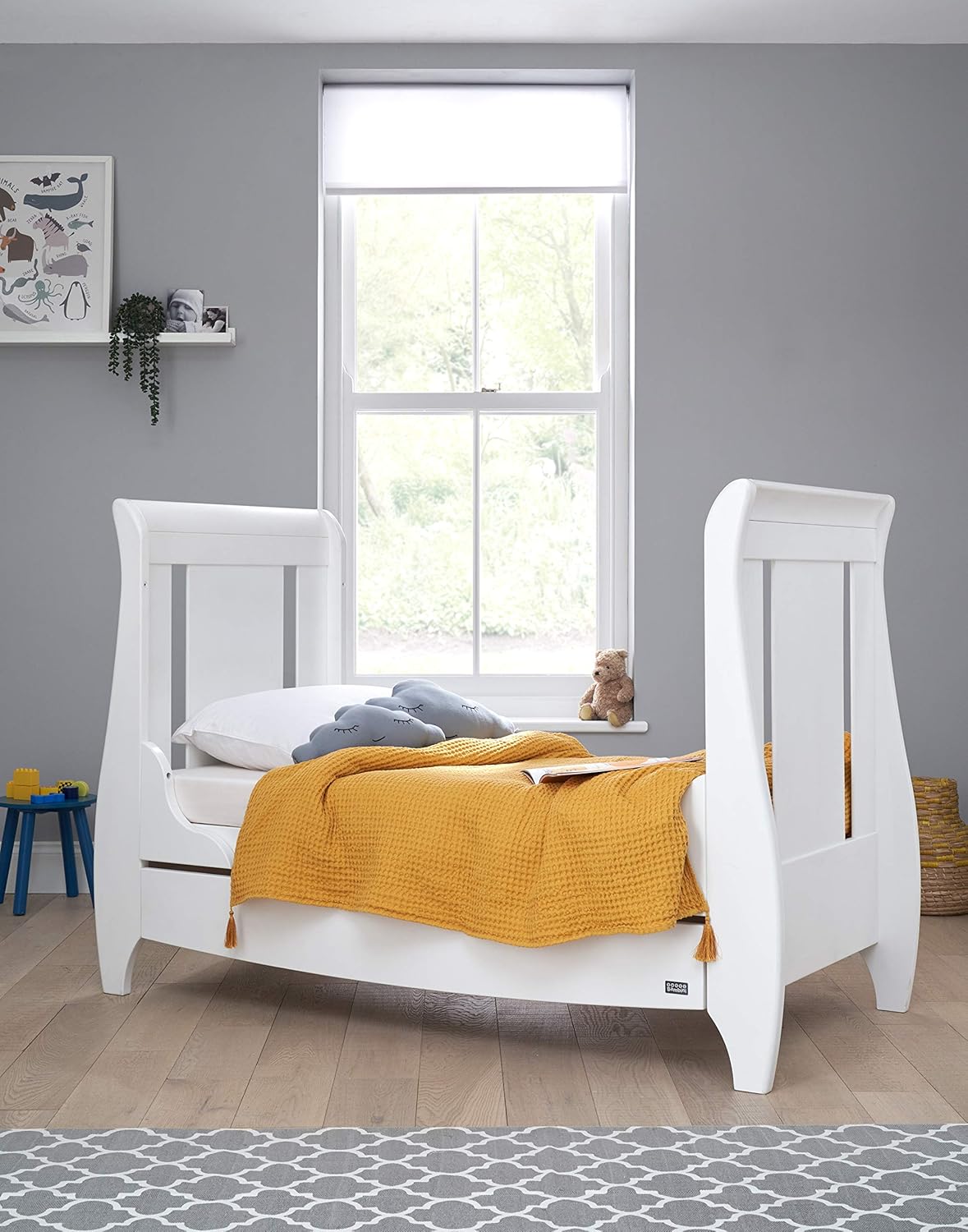 lucas sleigh cot bed