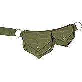 Cotton two Leaf Pocket Waist Belt-Sage