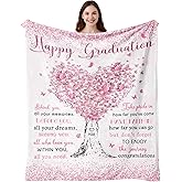 Graduation Gifts, 2025 Graduation Gifts for Women, Graduation Gifts for Her Blanket 50"X60", College/High School Graduation Gifts, Masters Degree/PHD Graduation Gifts, Graduation Decorations Throw