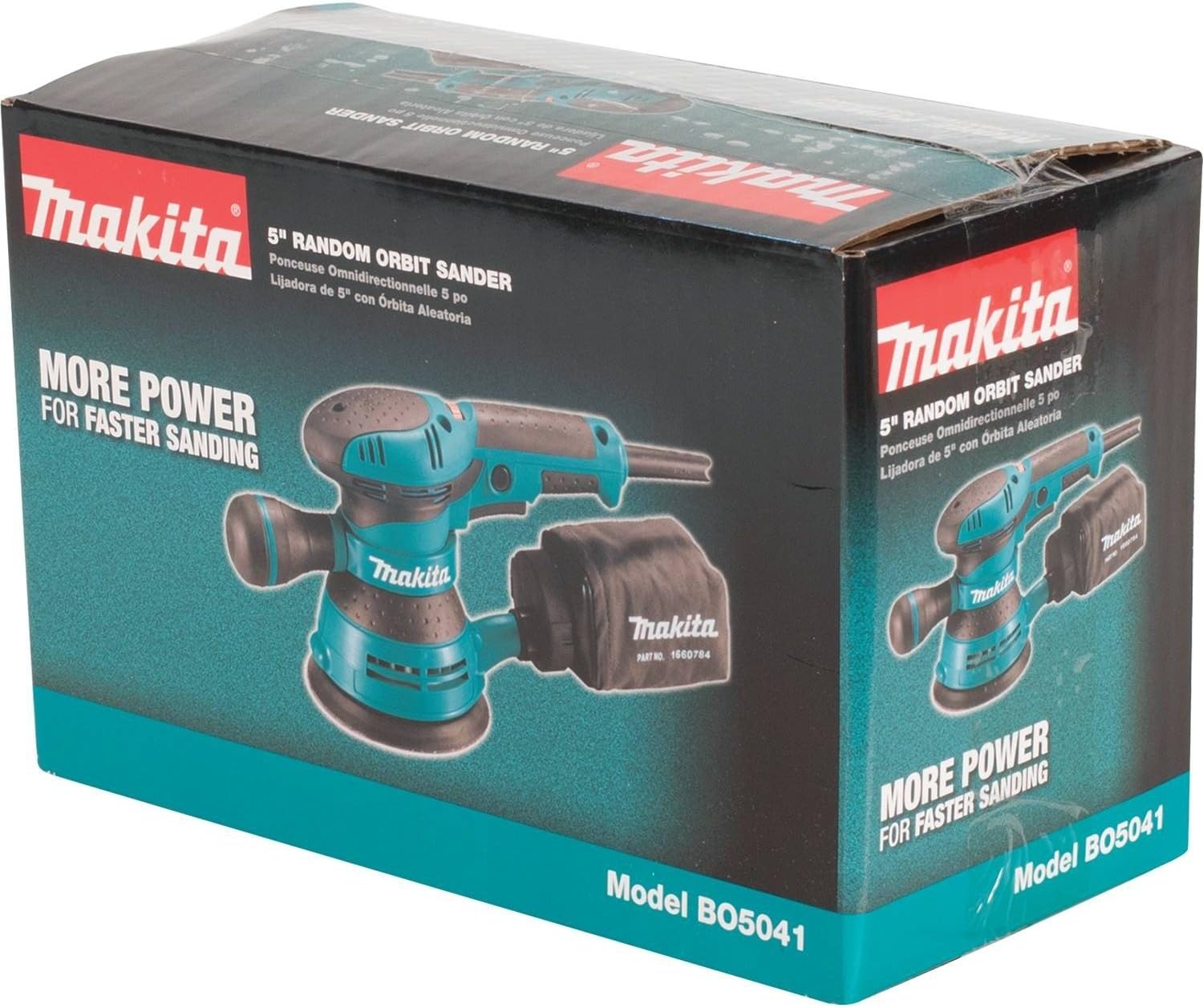 Makita BO5041 3-Amp 4000-12000 OPM D-Handle Random Orbit Sander, 5-Inch - - 
