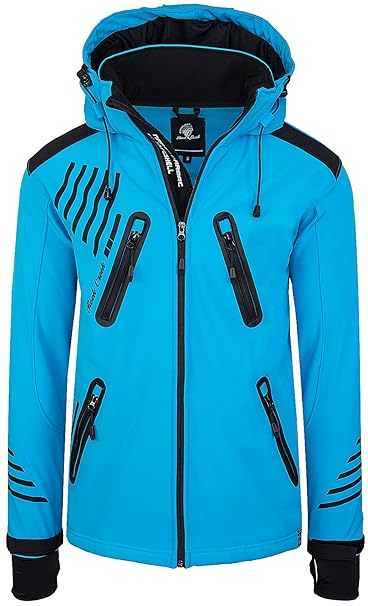 Rock Creek Herren Softshell Jacke Outdoorjacke Windbreaker Übergangs Jacke H-140 S-4XL