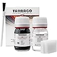Tarrago Leather Dye Kit with Deglazer and Applicator - Restore & Recolor Shoes, Boots, Purses, Wallets, Jackets, and Furniture - Rich Pigment - 25mL - Black #18