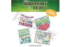 Coloring Broadway - Wicked Inspired Broadway Theater Stickers (Set of 4 - 3”x3”), Like a Handprint on My Heart Musical Merchandise, Die-Cut & Bubble Free Vinyl, Ideal Gift for Theater Lovers