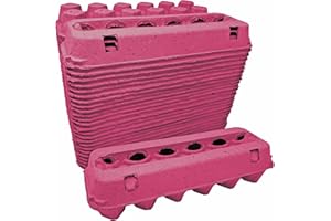 Cackle Hatchery Vented Paper Pulp Egg Cartons Holds 1 Dozen Chicken Eggs - Pink (24)