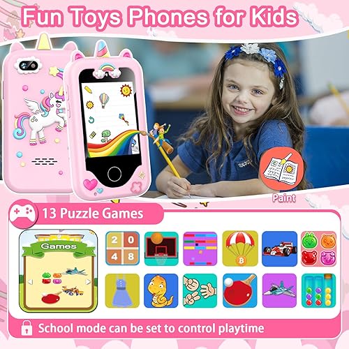 Kids Smart Phone for Girls Toys, Gifts for 3-10 Year Old Girl Boy
