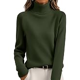 Zeagoo Womens Sweaters Fall Turtleneck Tops Long Sleeve Winter Clothing | Pullover Knitted Sweater for Women, Dressy Business Casual Basic Top, 2026 Fashion Loose Fall Clothes, Trendy Winter Outfits