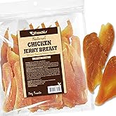 A Freschi srl Chicken Jerky for Dog, All Natural Dog Treat, High-Protein, Healthy & Easily Digestible, Grain-Free Puppy Chews, Training & Rewards Dog Snacks, Chicken Breast Jerky, 16 oz Pack