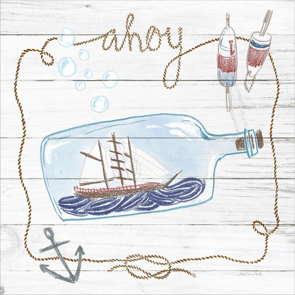 Amazon Com Ship In A Bottle Ahoy Shiplap By Sara Zieve Miller
