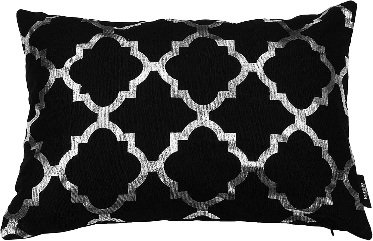 Amazon Com Kensie Holly Metallic Lattice Decorative Pillow 14x20