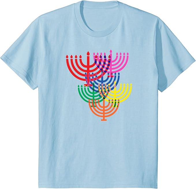 Hanukkah Menorah Tshirt Clothing