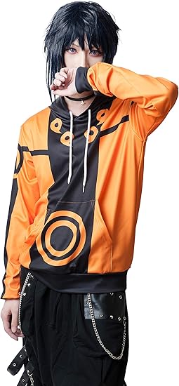 Amazon Jillpunkオリジナルスタイルパンクkera二次コン 風魔上忍忍者装束忍び制服プリントゆったりパーカー メンズ レディー V系 おしゃれ大きいサイズ男女兼用ヒップホップ トレーナー パーカー 通販