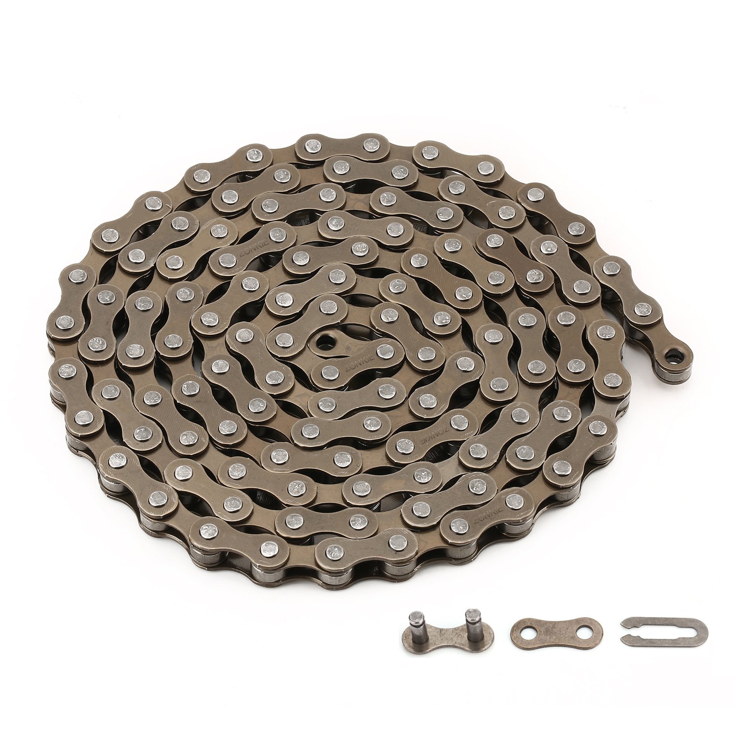 zonkie Single-Speed Bicycle Chain 1/2 x 1/8 Inch 116 Links