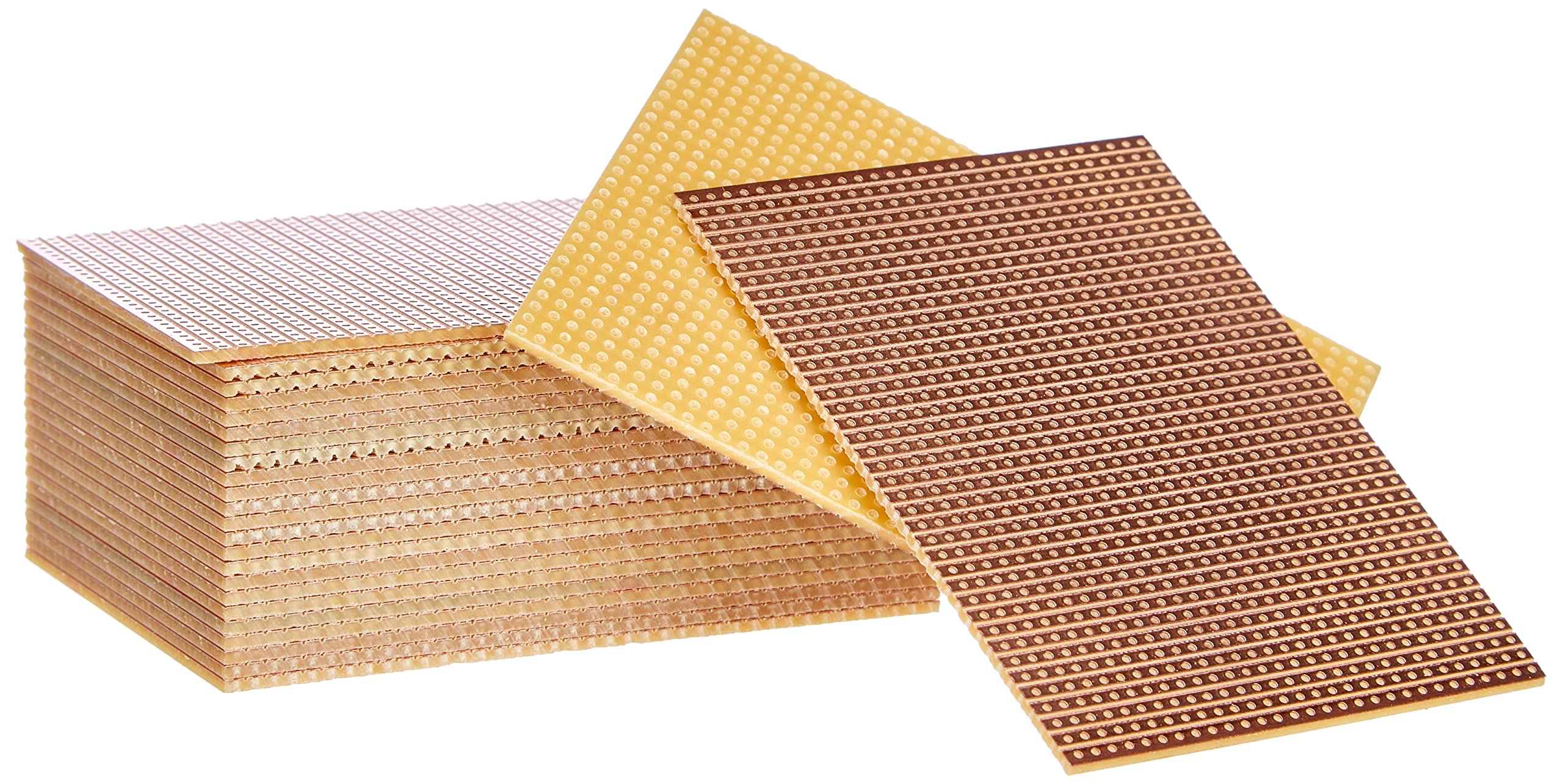 Rademacher 710-2 Strip Grid Board (Pack of 25) Hard Paper 75 x 100 mm, Pitch 2.54 mm, 39 Traces, Copper Coating on One Side 35 µm, PCB 1.6 mm Thick