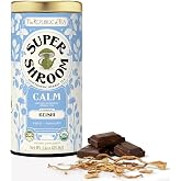 The Republic of Tea SuperShroom Organic Calm Herbal Tea, 36 Count | Caffeine Free. Suitable for day or evening sipping. Notes of cocoa, roasted root and earthy mushroom.