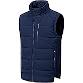 Chrisuno Men's Lightweight Winter Puffer Ski Vest Jacket Packable Outerwear