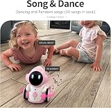 GILOBABY Rechargeable Interactive Robot Toy Pink for Kids 6+ Touch Voice view 6