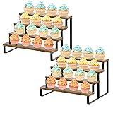 YestBuy Cupcake Stand, Wood Stepped Cupcake Display