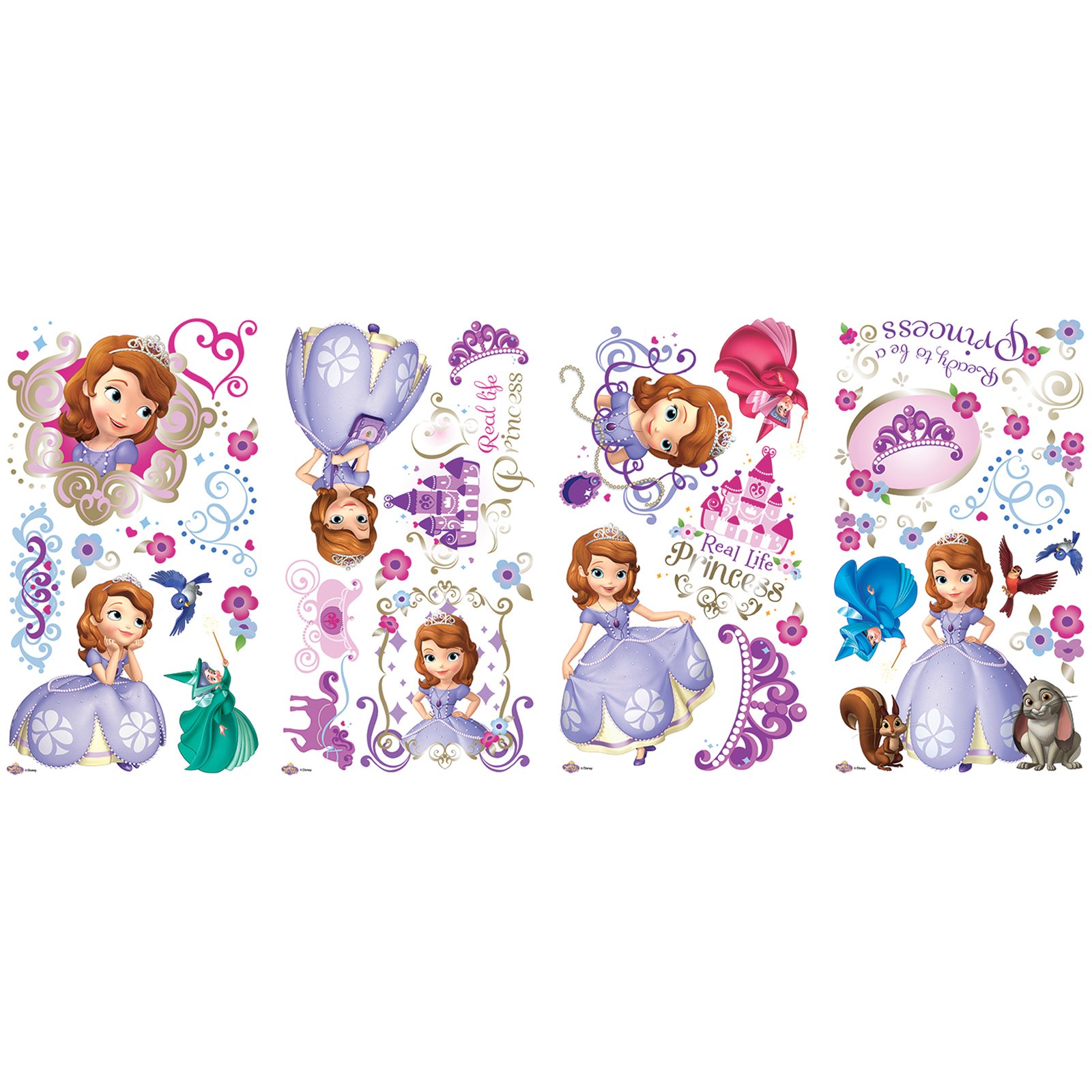 Joy Toy 22940 Disney Sofia 37 Element Wall Decal Sticker in Blister Pack