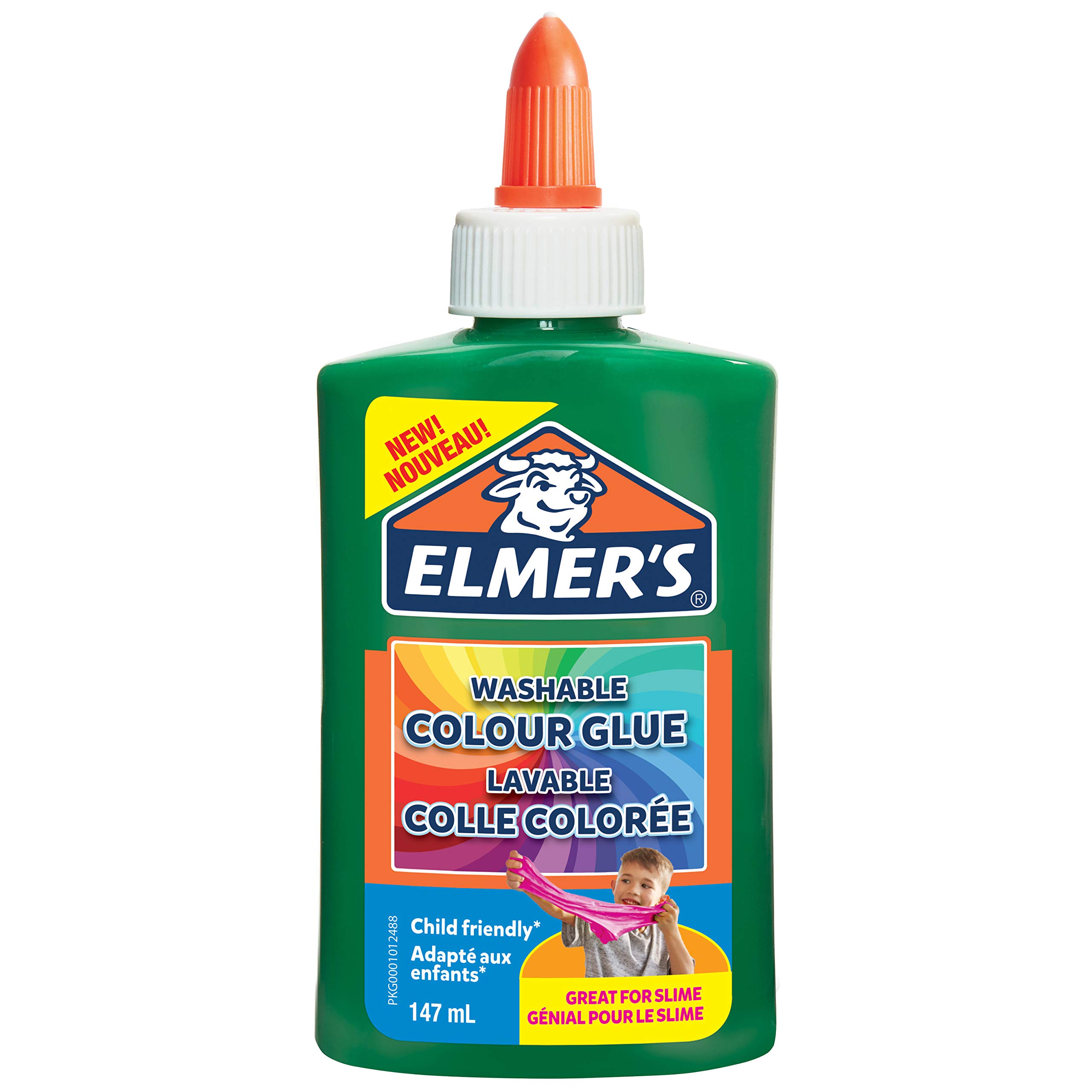 Elmer’s Colour PVA Glue | Green | 147 ml | Washable and Kid Friendly | Great for Making Slime and Crafting | 1 Count