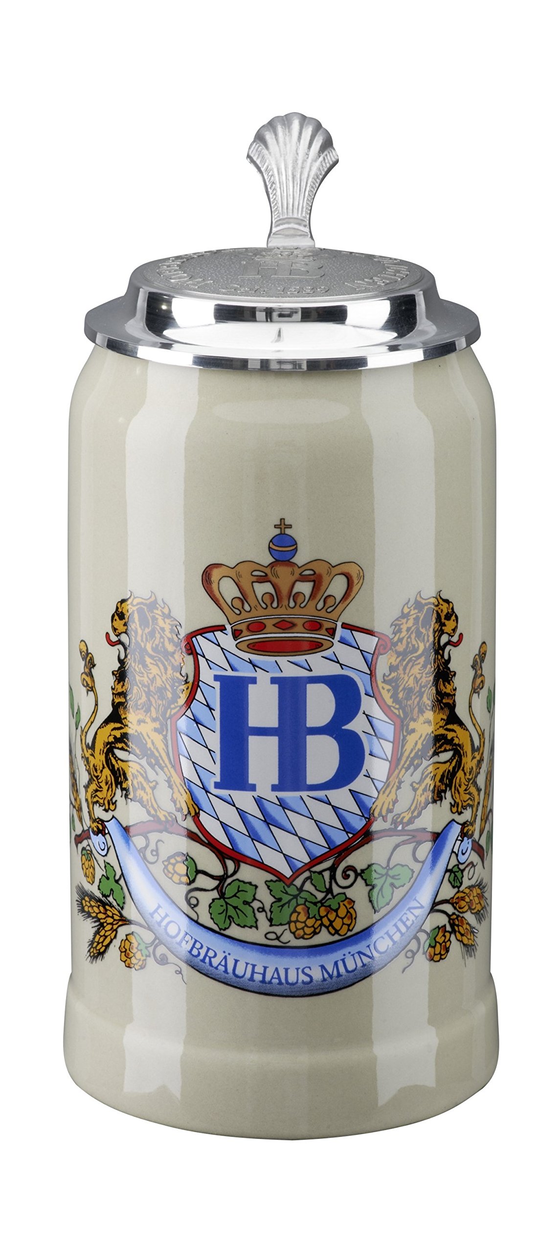 HB Hofbräuhaus München German Beer Mug Munich Hofbräuhaus München HB Mug 1 Liter King Werk KI 1000056