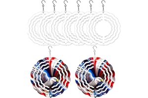 ZELOYAUT 6pcs 3inch Sublimation Wind Spinner Blanks, 3D Aluminium Wind Sculpture, Outdoor Sublimation Blanks Decoration for Heat Press, DIY Wind Spinner Blanks for Yards & Garden (6pcs 3inch)