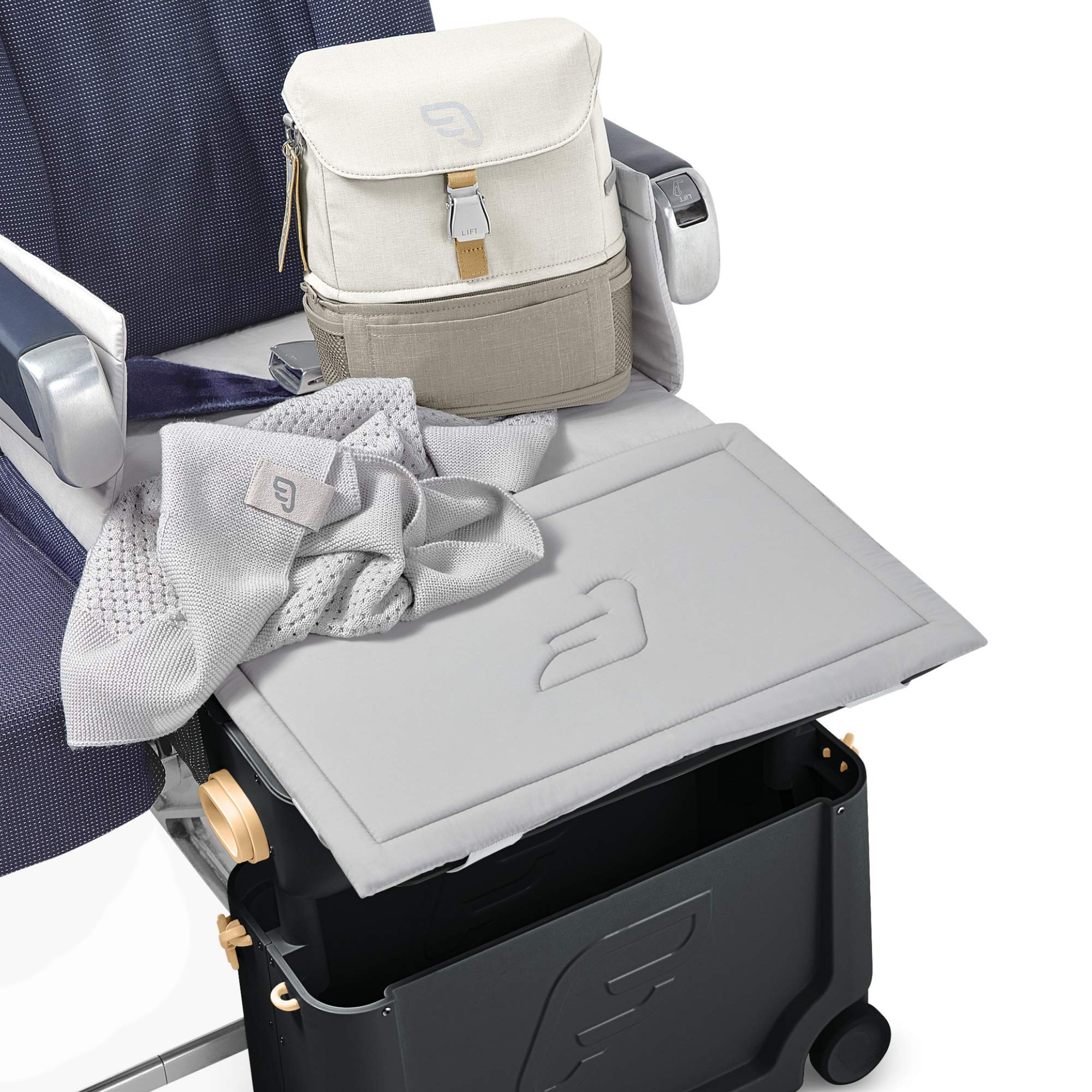 JetKids Stokke Travel Bundle, Pink - Includes BedBox Ride-On Suitcase & Backpack - Best for Kids 2-7 Years Old (Up to 77 lbs)