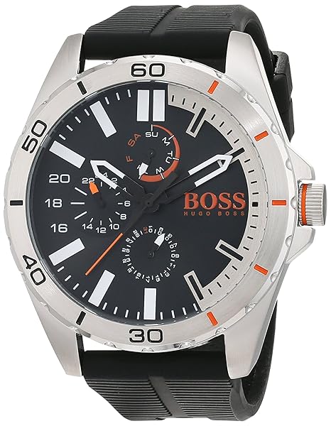 Hugo Boss Orange Herren Armbanduhr, Quarz, mehrere Zähler auf dem Zifferblatt, Silikonarmband - 1513290