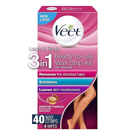 Buy Veet Leg And Body Hair Remover Cold Wax Strips 40 Count
