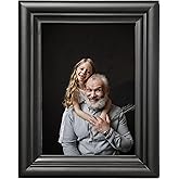 MOMLKFDAY Black 8x10 Picture Frames – Solid Wood with High Definition Glass, Perfect for Tabletop or Wall Hanging – Ideal for Dad, Grandpa, Father's Gifts