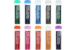 Sozize 10 Color Lead Refills 300 Pieces Pencil Lead Refill Colored Mechanical Pencil Lead Refills for Home Offices, 0.7 mm HB