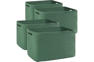 SIXDOVE 4 Pack Storage Baskets for Organizing, Woven Baskets for Shelves - Perfect for Toys, Books, Towels, and Clothes, Dura