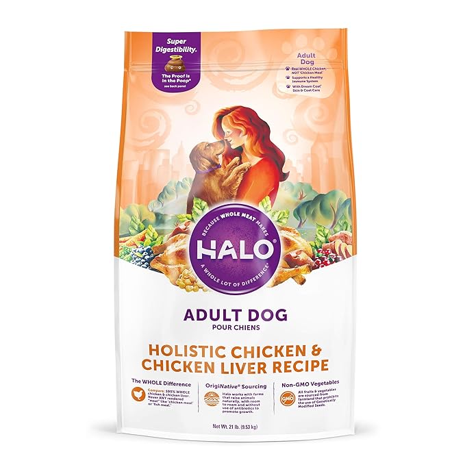Halo Natural Dry Dog Food, Chicken & Chicken Liver Recipe Review