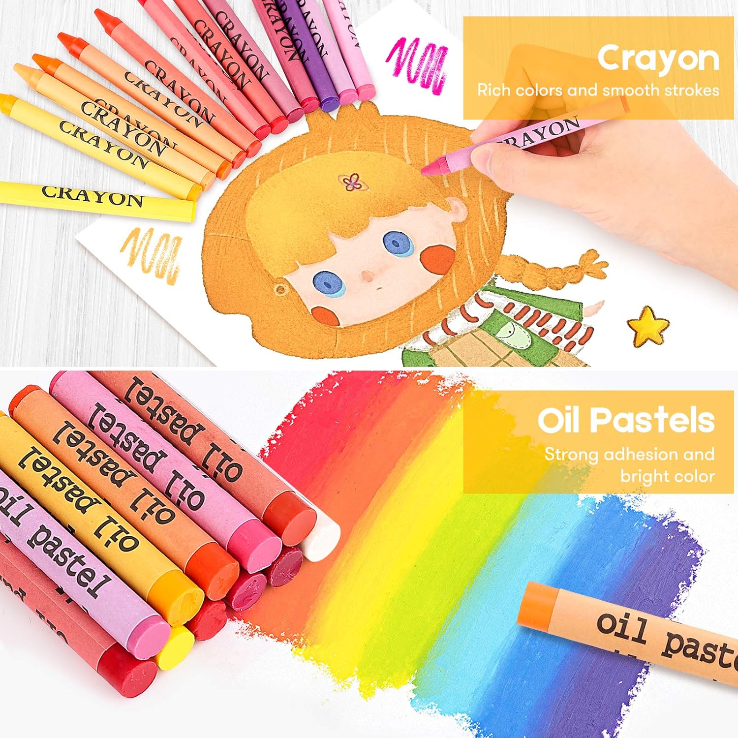 Art Set, iBayam 222 Pack Art Supplies Drawing Kit for Kids Girls Boys Teens Artist Children 5 6 7 8 9 11 12, Deluxe Beginners Art Case Gift with Trifold Easel, 2 Sketch Pads, Pastels, Crayons, Pencils