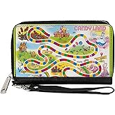 Buckle-Down Hasbro Wallet, Zip Around, Candy Land Game Board Layout, Vegan Leather