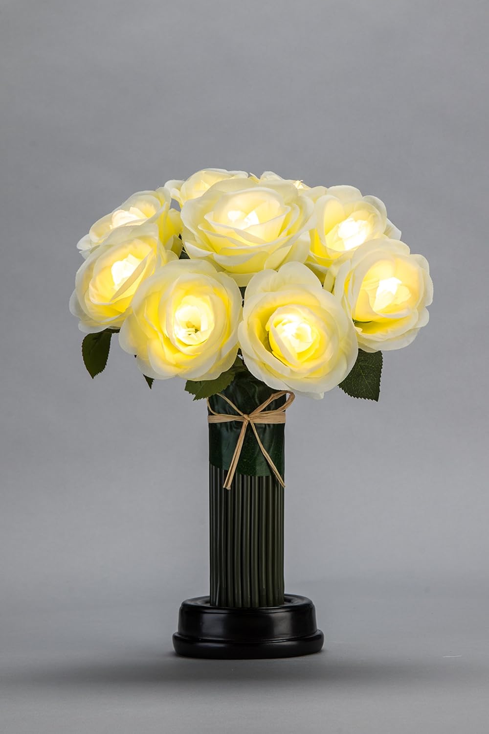 Amazon Com Pretty Valley Home White Silk Rose Flower Bouquet Stand Home Kitchen