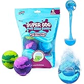 Tub Works Super Goo Bath Slime 'Surprise' Bombs, 6 Pack | Kids Bath Bombs With Surprise Inside | Nontoxic | Stretchy, Squishy Slime Soap | Sensory Fun for Kids