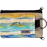Chums Surfshorts Wallet - Lightweight Slim Wallet with RFID Blocking Card & Clear ID Window - Zippered, Water Resistant w/Key Ring (Daybreak)