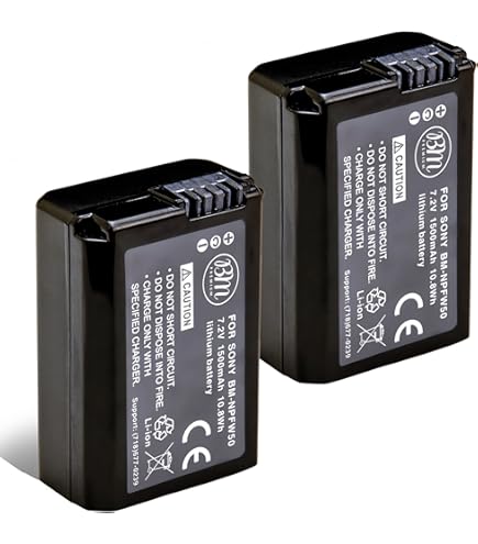 Amazon.com: BM Premium 4 NP-FW50 Batteries for Sony ZV-E10, A6400
