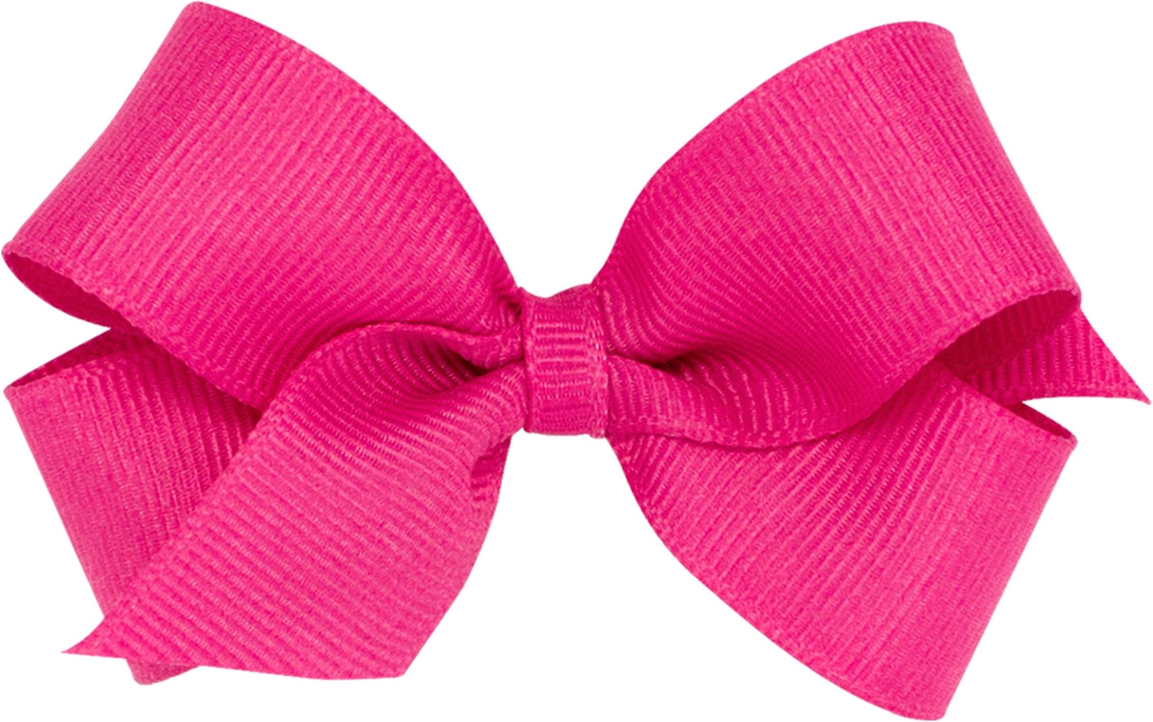 Wee Ones Girls' Mini Classic Grosgrain Hair Bow on a WeeStay Clip w/Plain Wrap Center