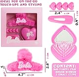 Barbie Claw Clip & Hair Clips Folding Brush Mirror Set Girls Teens Gifts view 3