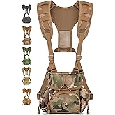 Binocular Harness Chest Pack - Lightweight Hunting Chest Rig with Rangefinder Pouch, MOLLE System Bino Harness for Bow Hunting, Tactical Chest Pack for Men, Veteran Owned Gear, MultiCam