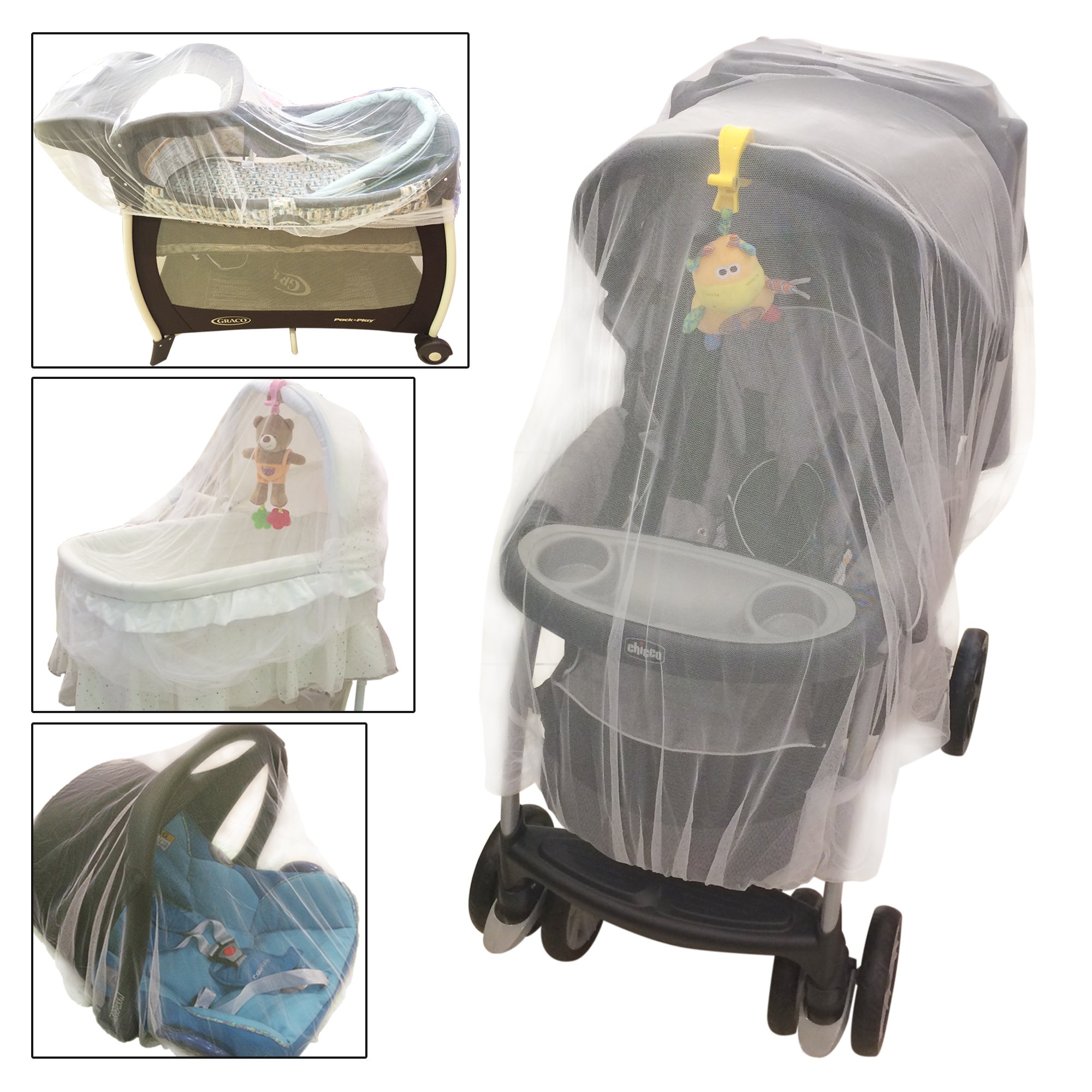 Crocnfrog Baby Mosquito Net for Stroller, Crib, Pack and Play,