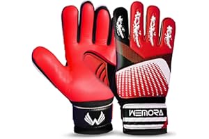 WEMORA Soccer Goalie Gloves for Kids Youth Junior Boys 4mm Anti Slip Strong Grips Palm Football Goalkeeper Gloves