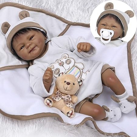 Amazon ピンキーcheap 18インチ45 Cm Lovelyソフト人形siliconeビニールrebornベビー人形realistic Looking Native American Indian新生児赤ちゃん人形シミュレーション子クリスマスギフト誕生日プレゼント 人形 ドール おもちゃ