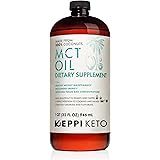 Keppi Keto MCT Oil 32 oz Non GMO Dietary Supplement Made From 100% Coconuts Real Coconut Oil Supports Weight Maintenance and Metabolism Function 30 day 100% Money back Guarentee