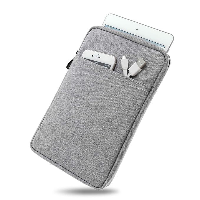 Wasserabweisende Tasche mit Kantenschutz für Samsung Galaxy Tab S 10.5 in GRAU | Superweiches Inlay inkl. Zubehörfach und str