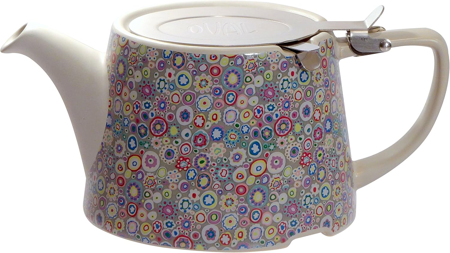 London Pottery Kaffe Fassett OvalFilter Ceramic Infuser Teapot, 800 ml