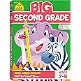 School Zone - Big Second Grade Workbook - 320 Pages, Ages 7 to 8, 2nd Grade, Word Problems, Reading Comprehension, Phonics, M