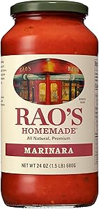 Rao's Homemade Marinara Sauce, 24 oz, All Purpose Tomato Sauce, Pasta Sauce, Carb Conscious, Keto Friendly, All Natural, Prem